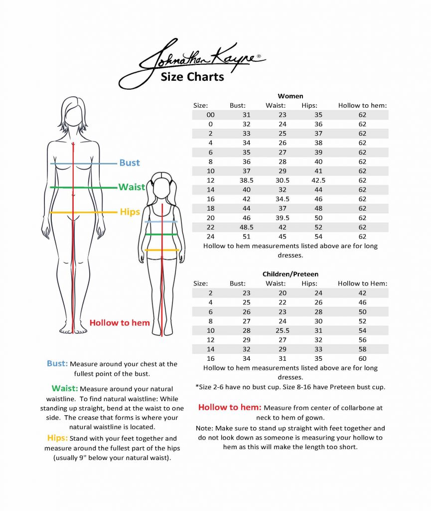 Johnathan Kayne Size Chart Johnathan Kayne